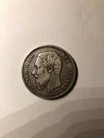 zeer prachtige 5 FR 1867 met punt Leopold II, Postzegels en Munten, Ophalen of Verzenden, Zilver, Losse munt
