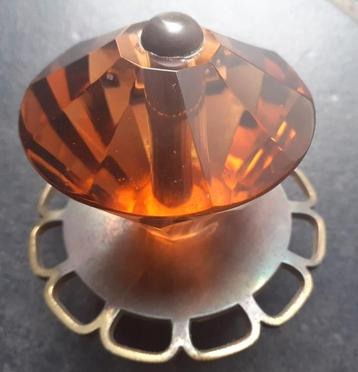 Art Deco deurknoppen koper & glas beschikbaar voor biedingen
