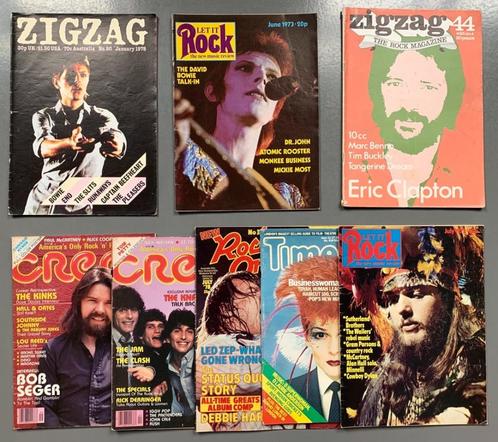 David Bowie Clapton Clash Punk LOT 8x Bladen Jaren '70 - '80, Collections, Revues, Journaux & Coupures, Journal ou Magazine, 1960 à 1980