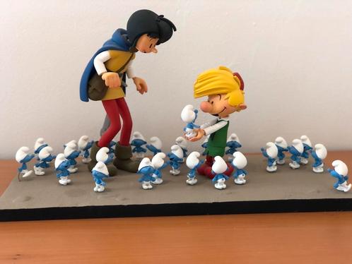 Dezelfde nummers: reüniescène van Smurf Faribole, Verzamelen, Stripfiguren, Nieuw, Beeldje of Figuurtje, Smurfen, Ophalen