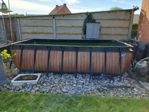 Exit zwembad wood 400x200x100, Tuin en Terras, Zwembaden, Gebruikt, Opzetzwembad, 80 tot 120 cm, 200 tot 400 cm, 200 tot 300 cm