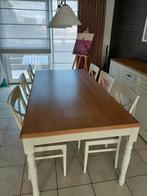 Eettafel en 6 stoelen, Huis en Inrichting, Ophalen of Verzenden, Zo goed als nieuw