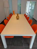 Moderne wit Eettafel, Huis en Inrichting, Ophalen, 100 tot 150 cm, 200 cm of meer, Zo goed als nieuw