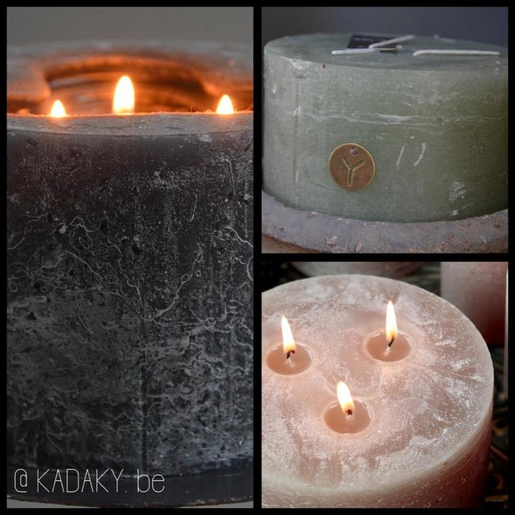 Stompkaars -3-Lont / Kleuren Rustic Brynxz, Maison & Meubles, Accessoires pour la Maison | Bougeoirs & Bougies, Neuf, Bougie, Moins de 25 cm