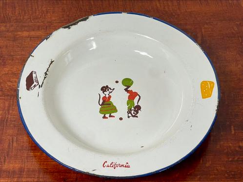 Vintage California kinderbordje Mickey Mouse 1965-1970, Verzamelen, Merken en Reclamevoorwerpen, Gebruikt, Reclamebord, Ophalen of Verzenden