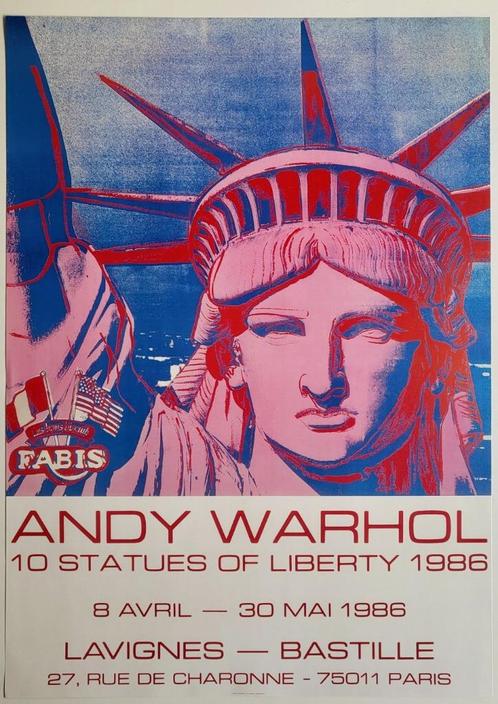 Andy Warhol - 10 Statues of Liberty - 1986, Antiek en Kunst, Kunst | Litho's en Zeefdrukken, Ophalen of Verzenden