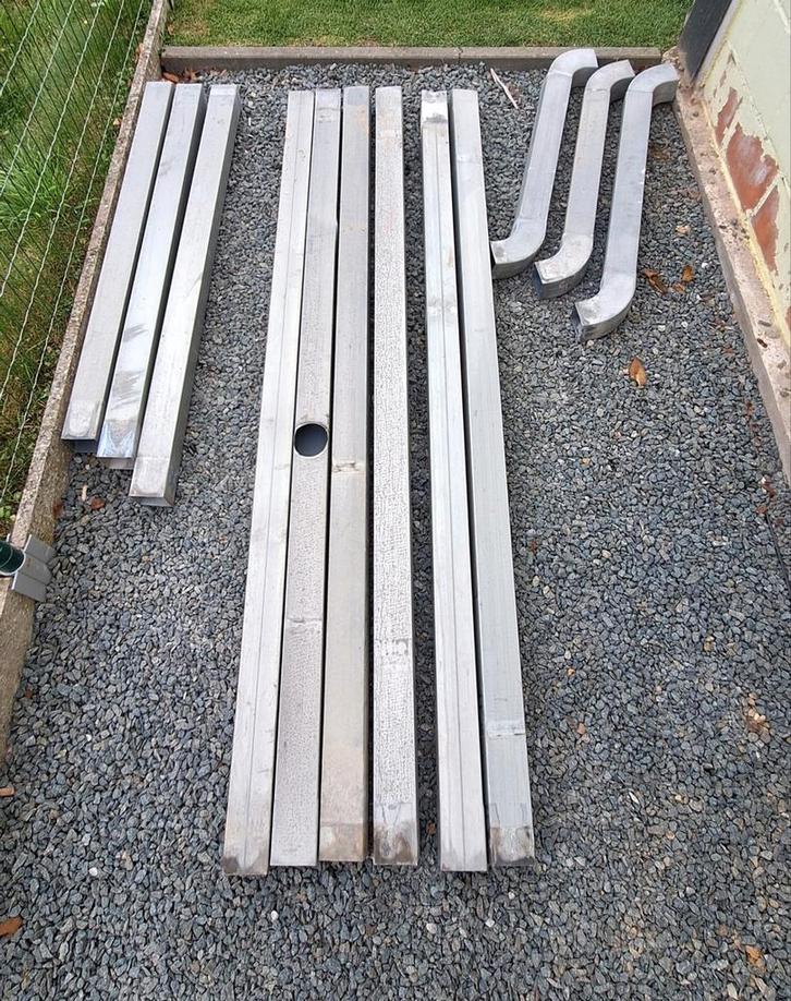 Lot zinken afvoerbuizen, Doe-het-zelf en Bouw, Metalen, Gebruikt, Ophalen