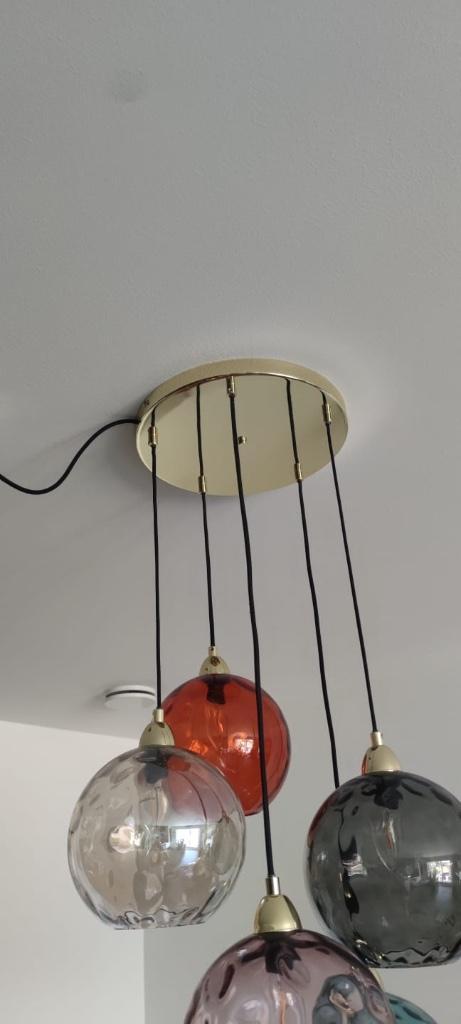 hanglamp, Huis en Inrichting, Lampen | Hanglampen, Zo goed als nieuw, Glas, Ophalen