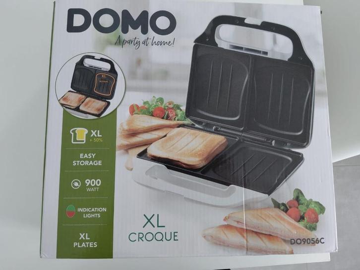 Domo Croque XL DO9056C - nieuw, Electroménager, Grils de contact, Neuf, Enlèvement