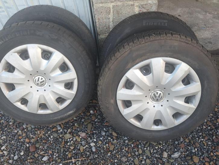 VW Caddy, VW Golf 6 winterset,  - 195/65 R15 91T, Auto-onderdelen, Banden en Velgen, Banden en Velgen, Winterbanden, 15 inch, 195 mm