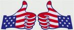 USA thumbs up [Amerikaanse vlag] sticker set #6, Motos, Accessoires | Autocollants