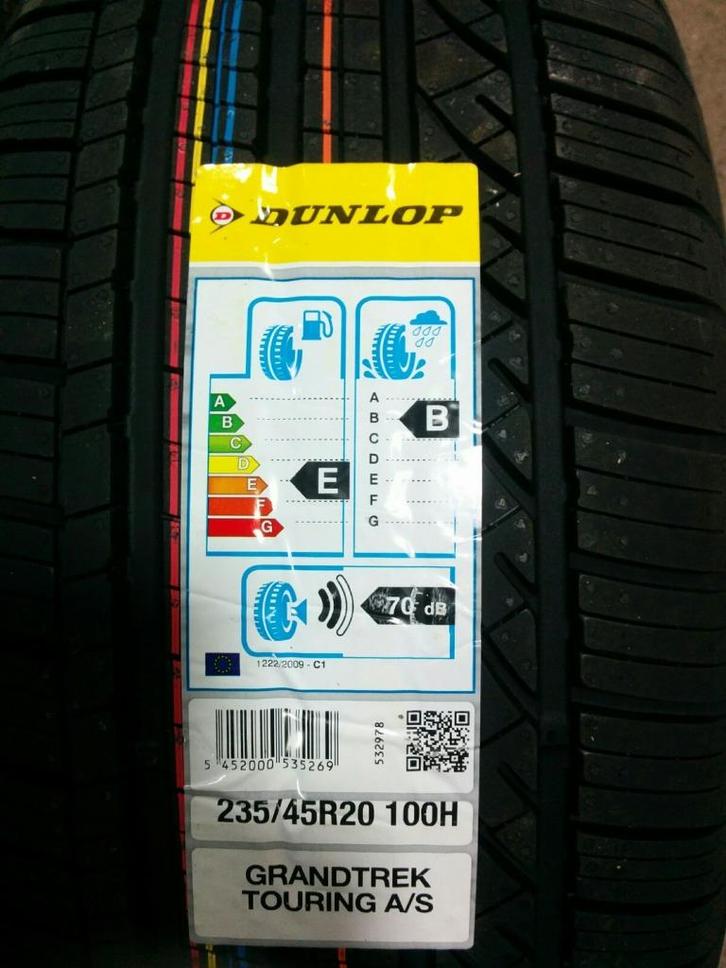 2 x 235/45R20 100 H Dunlop grand trek touring A/S, Auto diversen, Auto-accessoires, Nieuw, Ophalen of Verzenden