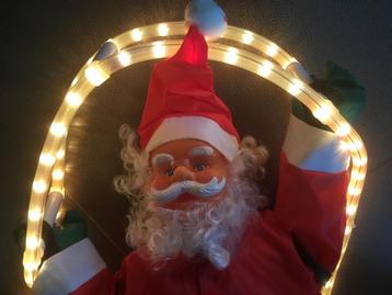 Lichtgevende kerstman op ladder 90 cm beschikbaar voor biedingen