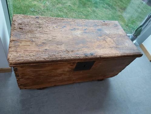 antieke kist, lakenkist, Huis en Inrichting, Woonaccessoires | Kisten, Gebruikt, 50 tot 75 cm, 50 tot 75 cm, 100 tot 150 cm, Overige houtsoorten