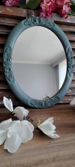Mooie oude ovale spiegel 57 hoog x 48 breed(barok/landelijk), Ophalen of Verzenden, Zo goed als nieuw