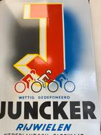 JUNCKER rijwielen emaille reclamebord, Antiek en Kunst, Ophalen of Verzenden