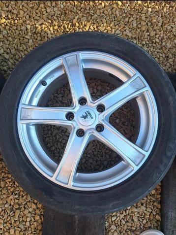 4 alu siervelgen met zomerbanden, Auto-onderdelen, Ophalen, 18 inch, Banden en Velgen, Personenwagen