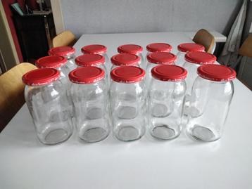 Set van 15 glazen potten voor jam en conserven - 550 ml beschikbaar voor biedingen