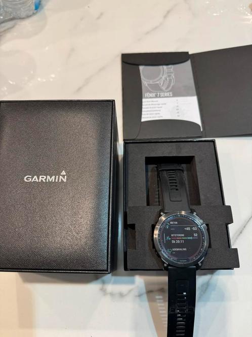 Garmin fenix 7x sapphire Solar titanium 51MM, Handtassen en Accessoires, Horloges | Heren, Zo goed als nieuw, Ophalen