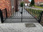 sierlijke metalen poort – 3,3 meter breed – af te halen, Ophalen, Met poort, Gebruikt, Spijlenhekwerk