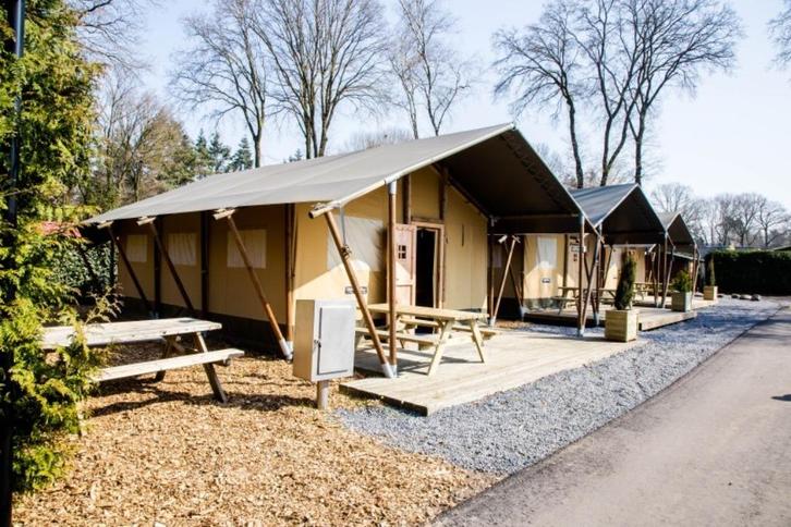 TE KOOP! Glamping safaritenten 4-6 persoons l 3 stuks!, Caravans en Kamperen, Tenten, tot en met 6, Gebruikt, Ophalen of Verzenden