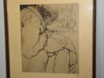 Jules DE BRUYCKER 1925 'Le Rapiéceur' gravure eau-forte, Enlèvement