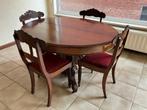 Antieke tafel met 4 stoelen - uitschuifbaar, Ophalen