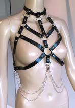 Harnas zwart met kettingen, Kleding | Dames, Verzenden, Zwart, Overige typen