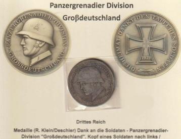 1939 Panzergrenadier Division Grossdeutschland, medaille, fo beschikbaar voor biedingen