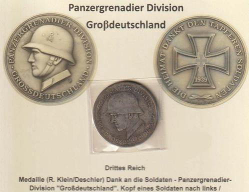 1939 Panzergrenadier Division Grossdeutschland, medaille, fo, Verzamelen, Militaria | Tweede Wereldoorlog, Landmacht, Embleem of Badge