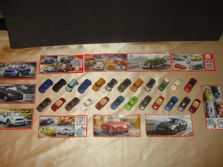 KINDER Lot de Séries de Porsche, VW et Mini-One 2000's, Verzamelen, Verrassingseieren, Zo goed als nieuw, Overige typen, Ophalen of Verzenden