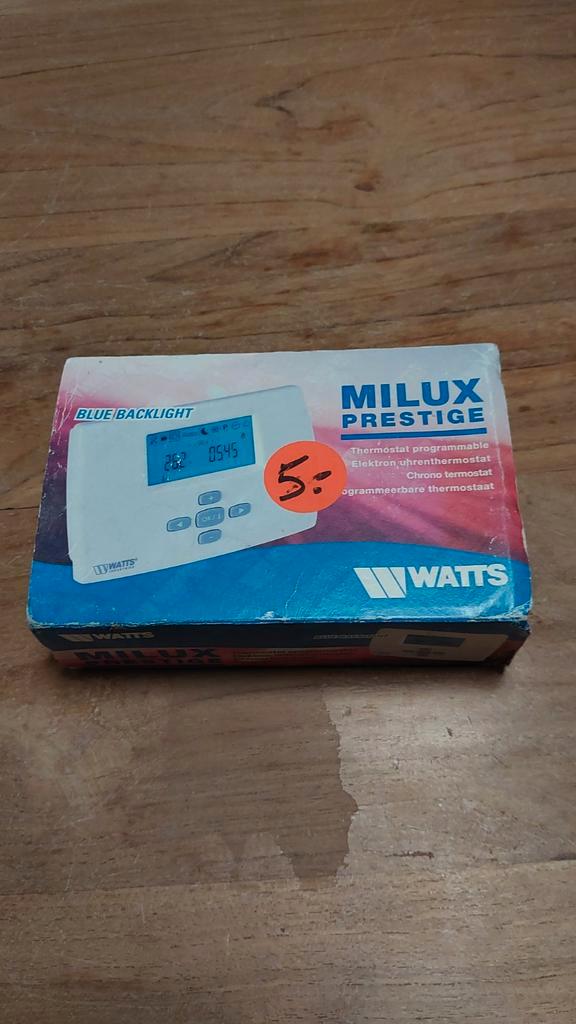 Watts - Thermostat programmable Milux Prestige, Bricolage & Construction, Thermostats, Enlèvement ou Envoi