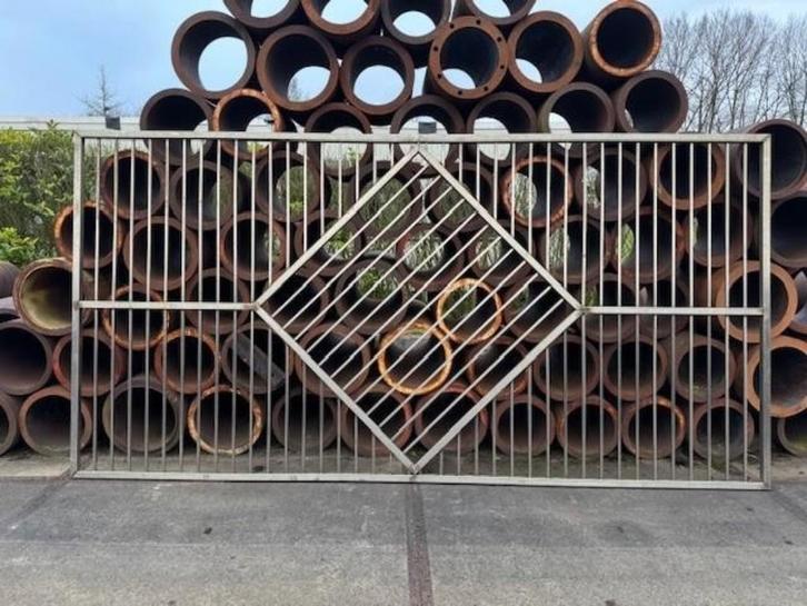 2293. Rvs poort, Tuin en Terras, Tuinpoorten, Gebruikt, Ophalen