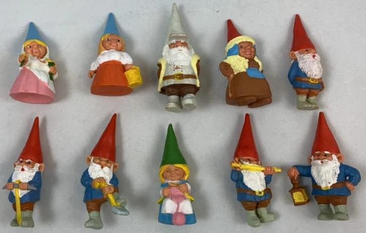 David de Kabouter figuren set 10x figuur BRB Toys 1989, Verzamelen, Poppetjes en Figuurtjes, Zo goed als nieuw, Verzenden
