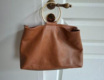 Sac à main en cuir naturel camel  beschikbaar voor biedingen
