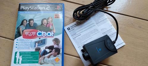 PS2 EyeToy Camera met EyeToy Chat, Games en Spelcomputers, Spelcomputers | Sony Consoles | Accessoires, Zo goed als nieuw, PlayStation 2