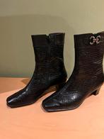 Elegante Enkellaarsjes. “NIEUW” leer, Kleding | Dames, Schoenen, Ophalen, Zo goed als nieuw, Zwart