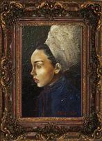 "Meisje in een tulband" Schilderij, Antiek en Kunst, Kunst | Schilderijen | Modern, Verzenden