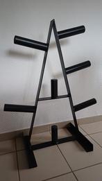 Opbergrek voor olympische halterschijven, Sport en Fitness, Fitnessmaterialen, Ophalen, Zo goed als nieuw, Halterschijven