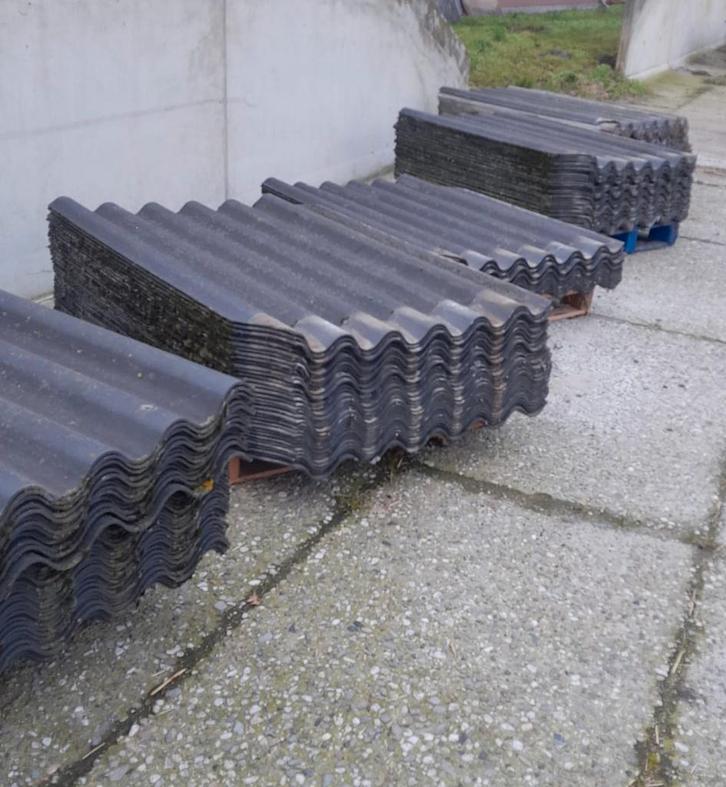 Eternit golfplaten en lichtplaten, Doe-het-zelf en Bouw, Dakpannen en Dakbedekking, Gebruikt, Golfplaat, Overige materialen, Grijs