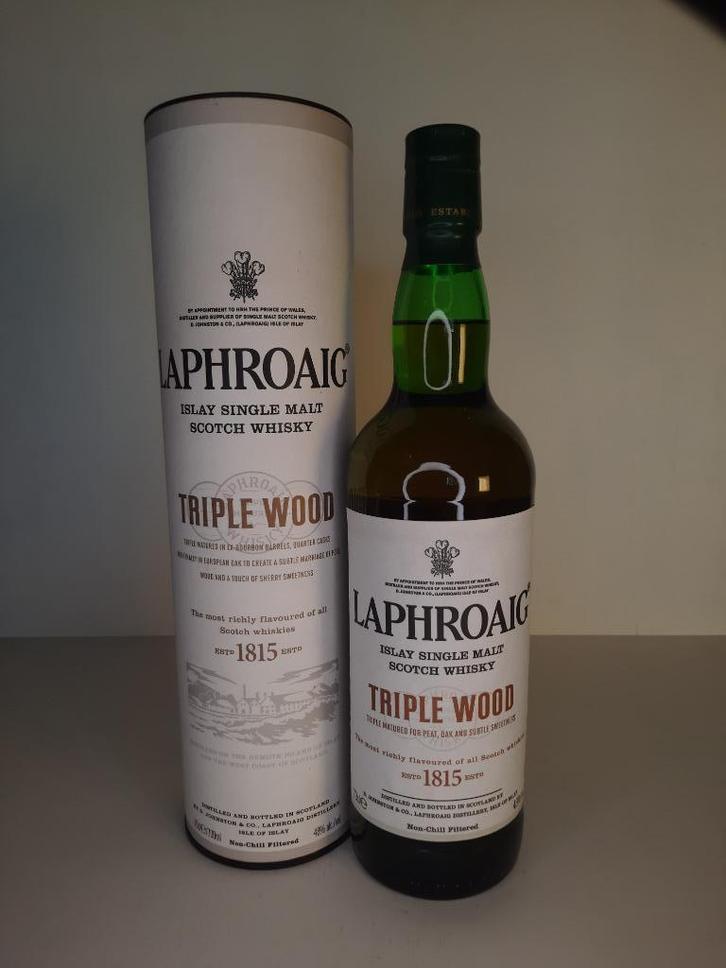 Laphroaig Tripple Wood, Verzamelen, Wijnen, Zo goed als nieuw, Overige typen, Overige gebieden, Vol, Ophalen of Verzenden