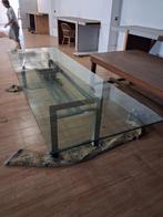 grote eettafel glas en inox, Huis en Inrichting, Ophalen, Algemeen, 200 cm of meer, 50 tot 100 cm