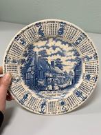 1987 Kalenderbord God Bless Our House Blauw-Wit UK Ironstone, Antiek en Kunst, Antiek | Servies los, Ophalen of Verzenden