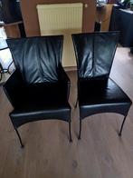 eetstoelen, Huis en Inrichting, Stoelen, Ophalen, Gebruikt, Zwart, Leer
