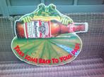 Metalen reclamebord Budweiser(1995)., Ophalen of Verzenden, Gebruikt, Reclamebord, Plaat of Schild, Overige merken