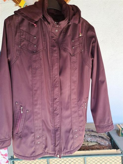 Jas voor dames bordeaux maat 48, Kleding | Dames, Jassen | Zomer, Zo goed als nieuw, Maat 46/48 (XL) of groter, Paars, Ophalen of Verzenden