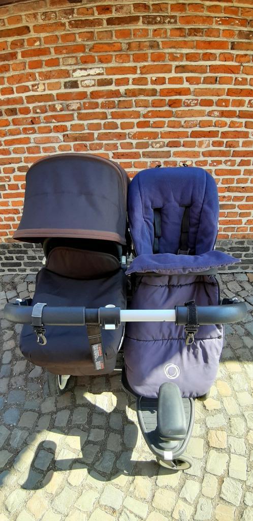 Bugaboo Donkey duo dubbele buggy zwart, Kinderen en Baby's, Tweelingen en Meerlingen, Gebruikt, Kinderwagen of Buggy, Ophalen