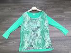 Groene shirt/blouse met print maat 3 L  Mayerline, Groen, Gedragen, Ophalen of Verzenden, Lange mouw