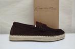 Emidio Tucci Leder/Jute Loafers. Maat: 42 (US8,5), Loafers, Bruin, Verzenden, Nieuw