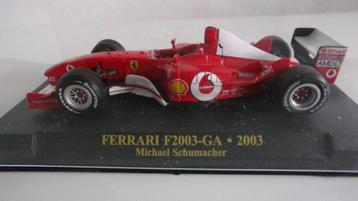 FERRARI F2003-GA.M.Schumacher.COM NEW 1/43 IXO,VITRINE